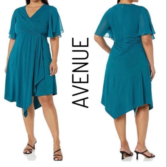 New Women’s bright PINK casual formal high low vneck dress, Size 18/20 - Picture 8 of 11